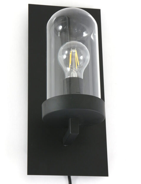 Lampe-cloche-murale-de-couleur-noire-et-verre-5