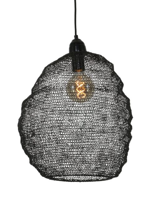 Lampe-noire-en-mailles-métalliques-Trendy-1