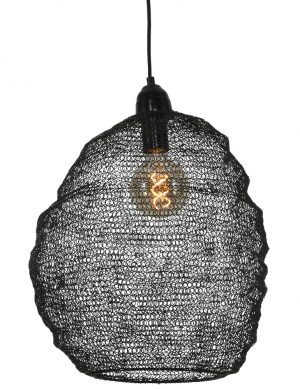 Lampe noire en mailles métalliques Trendy