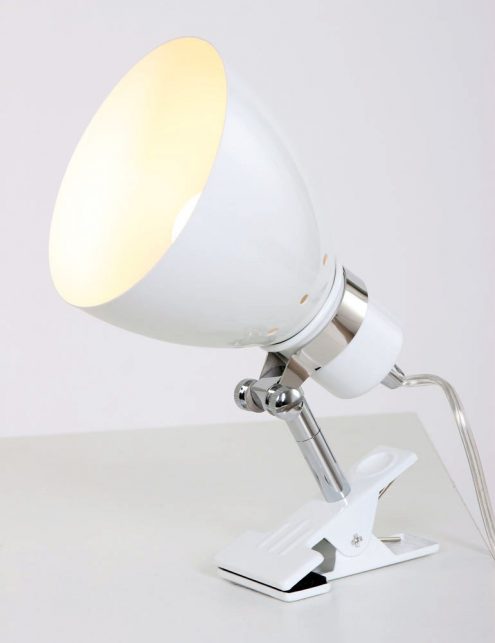Lampe De Chevet LED EGLO à Pince - Intensité Variable Tactile - Bras Flexible - Blanc Froid - Rechargeable USB