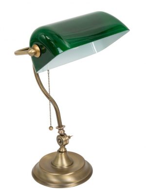 Lampe de banquier de la marque ERPE circa 1920