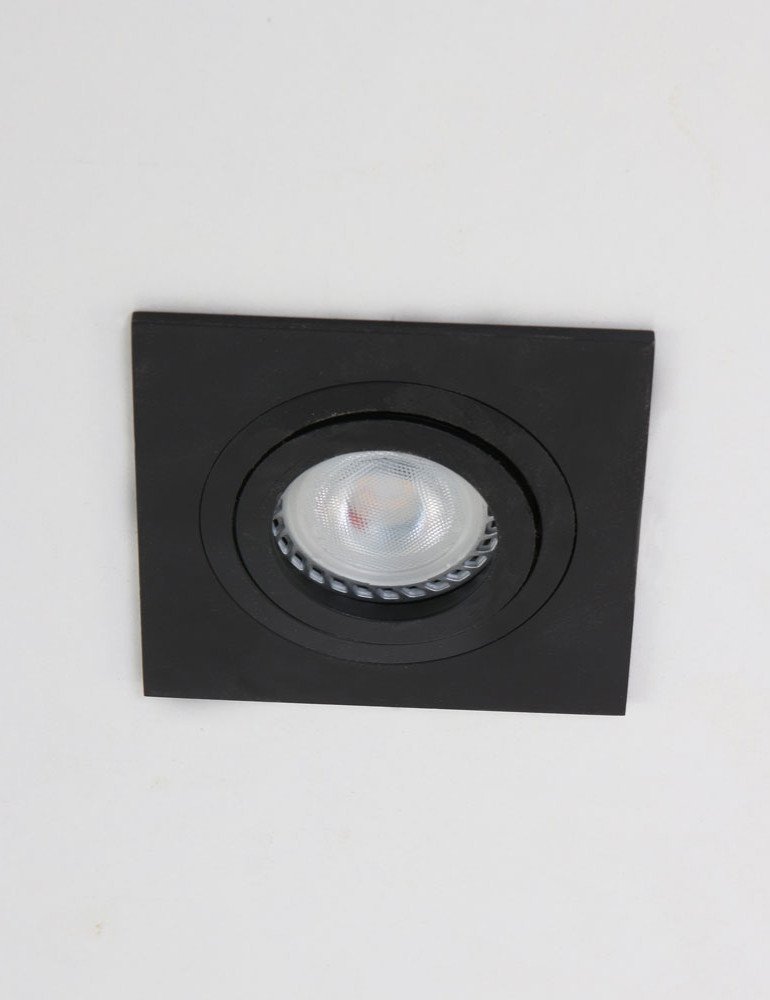 Spot LED Mexlite Square encastrable de couleur noir 