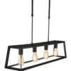 1705ZW-lampe de table noire suspendue rectangulaire