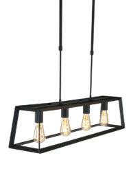 1705ZW-lampe de table noire suspendue rectangulaire