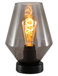 Lampe de table verre fumé Steinhauer Ancilla noir-2557ZW