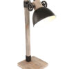 Lampe de table en bois avec abat-jour noir Mexlite Gearwood-2665A