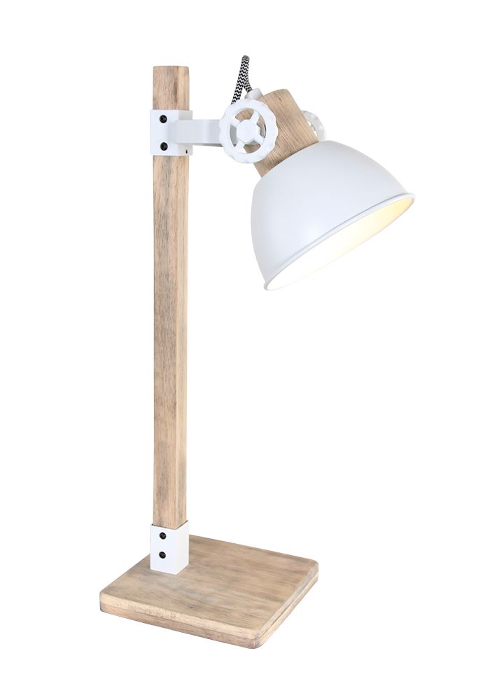 Lampe de table scandinave Mexlite Gearwood bois-2665W