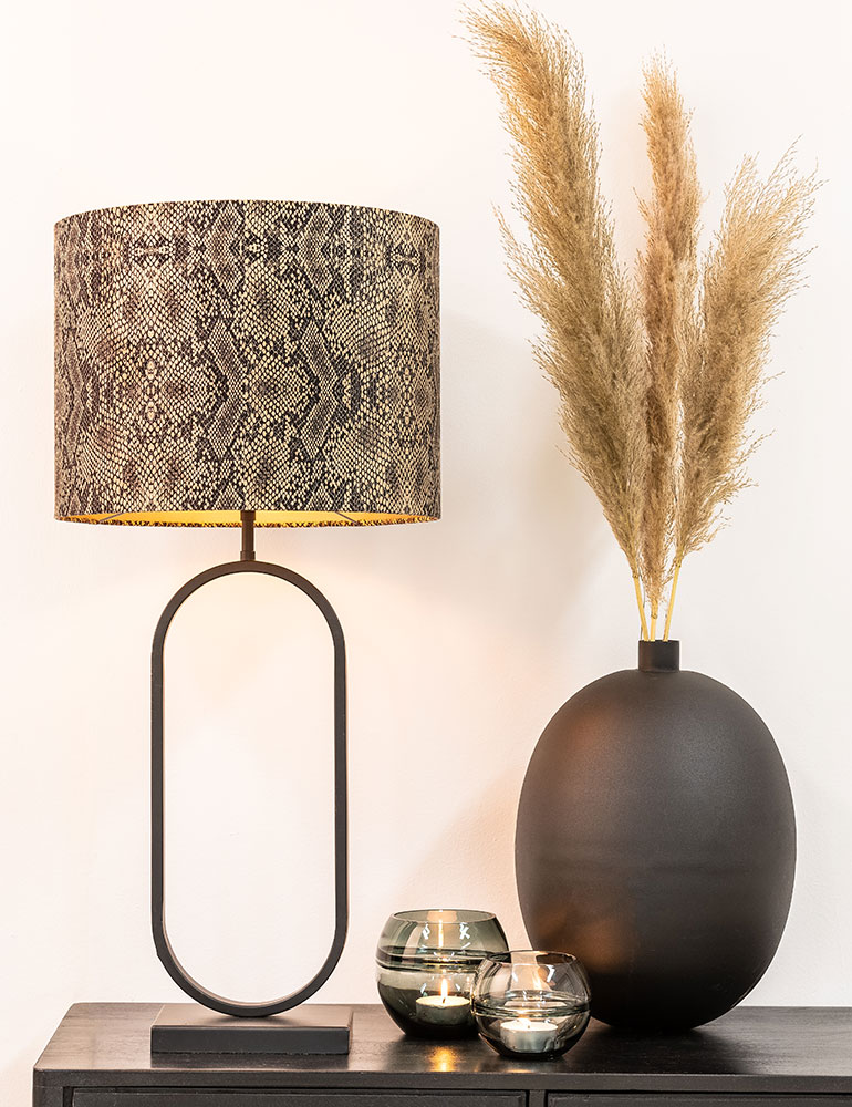 Lampe à poser ovale Light & Living Jamiri noir – Image 3