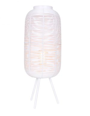 Lampe à poser rotin en métal Tomek Light & Living blanc-2907W