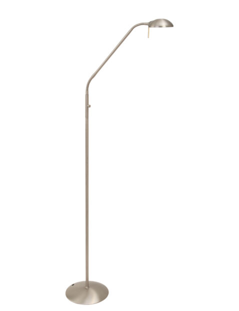Lampe de lecture sur pied à intensité variable à LED Mexlite Dana steel couleur acier-7501ST
