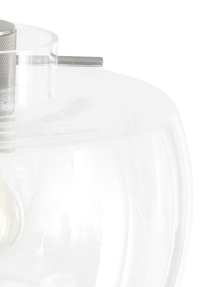 Suspension de table à trois lumières Steinhauer Glass acier – Image 7