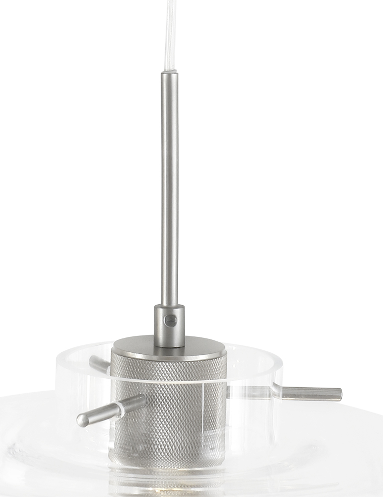 Suspension de table à trois lumières Steinhauer Glass acier – Image 4