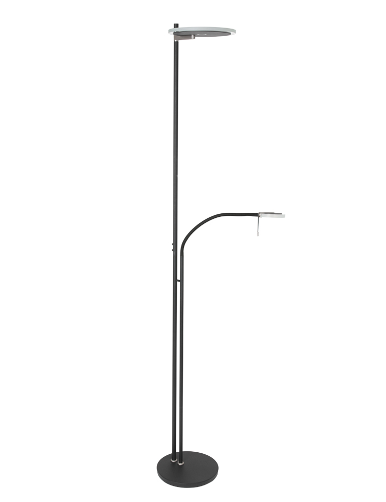 Lampadaire noir avec bras lecture flexible Steinhauer Turound – Image 6