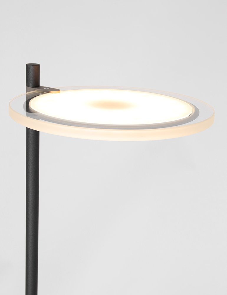 Lampadaire noir avec bras lecture flexible Steinhauer Turound – Image 3