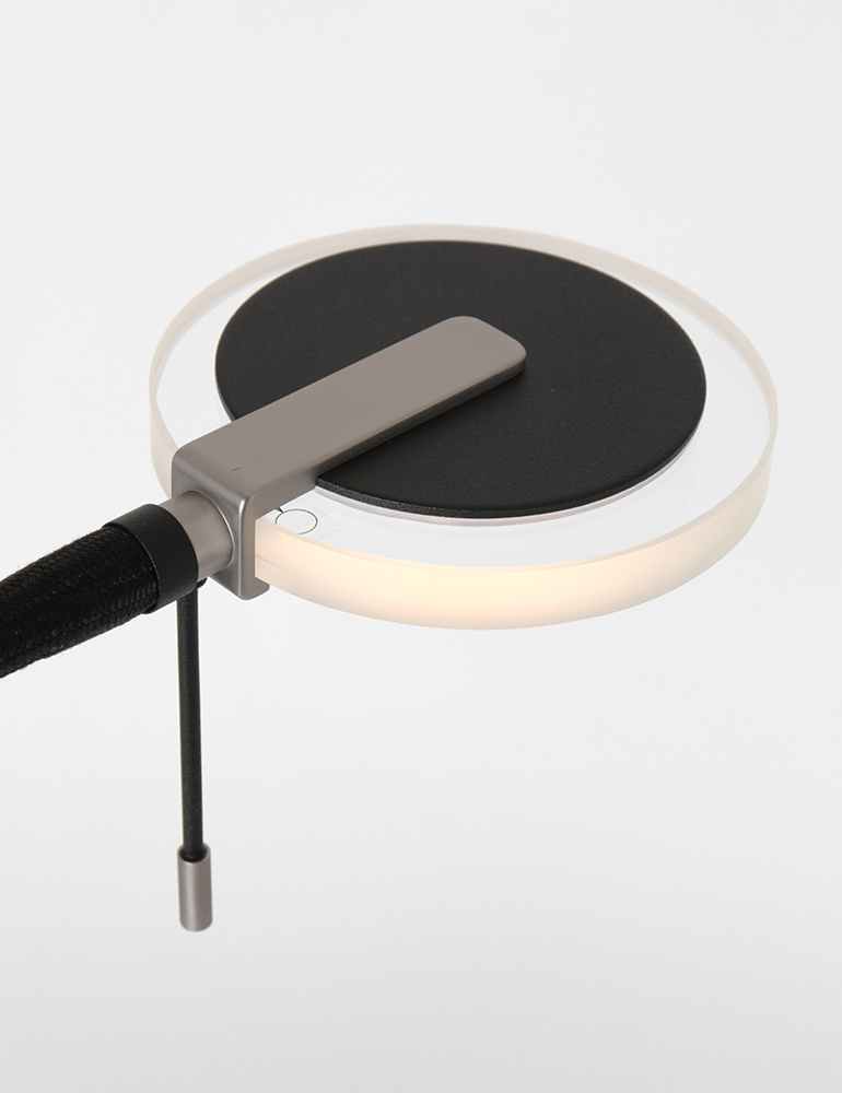 Lampadaire noir avec bras lecture flexible Steinhauer Turound – Image 4