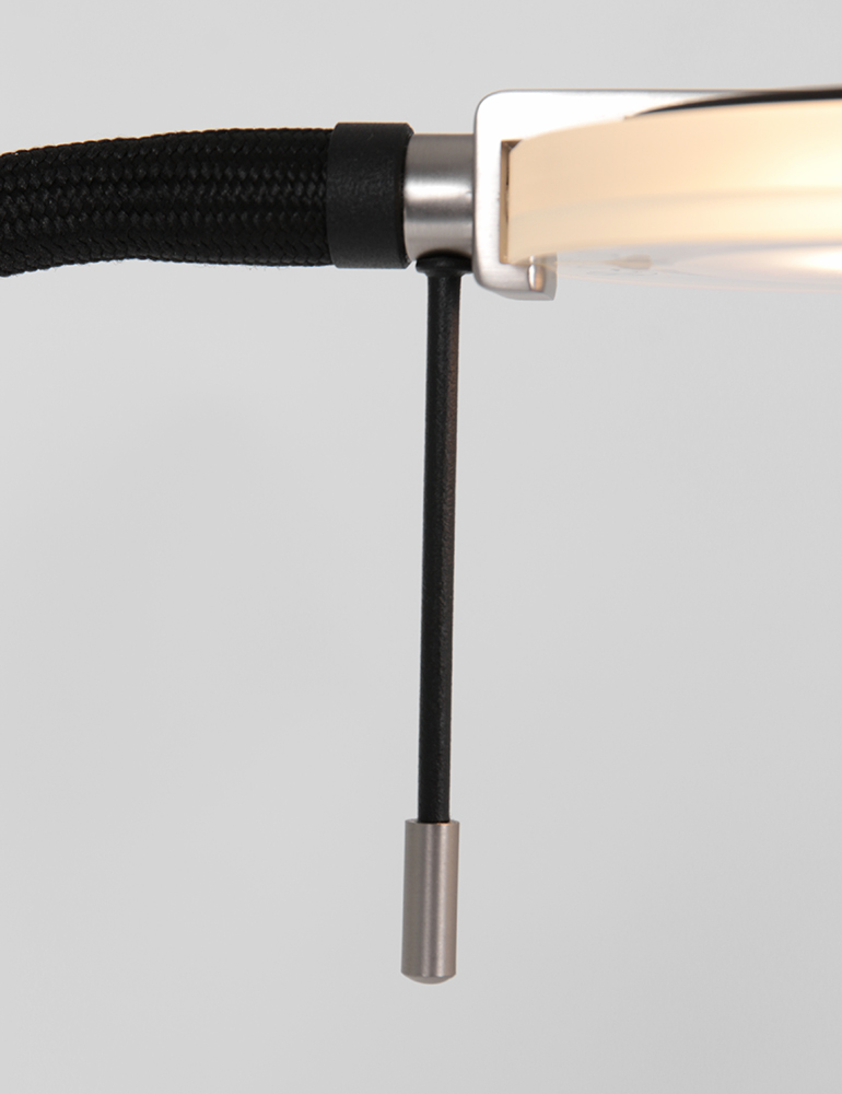 Lampe de lecture design noire Steinhauer Turound verre transparent – Image 10