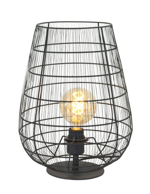Lampe de table moderne fil de fer noir-3002ZW
