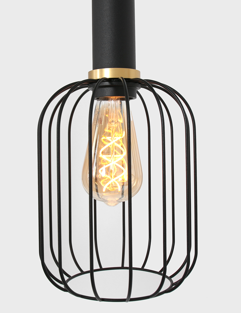 Lampe de table à manger en fil de fer ludique à six lumières Mexlite Aureole noir – Image 5