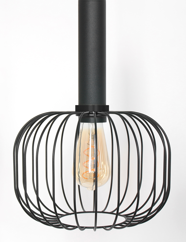 Lampe de table à manger en fil de fer ludique à six lumières Mexlite Aureole noir – Image 6