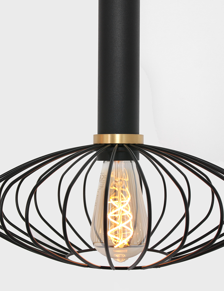 Lampe de table à manger en fil de fer ludique à six lumières Mexlite Aureole noir – Image 7