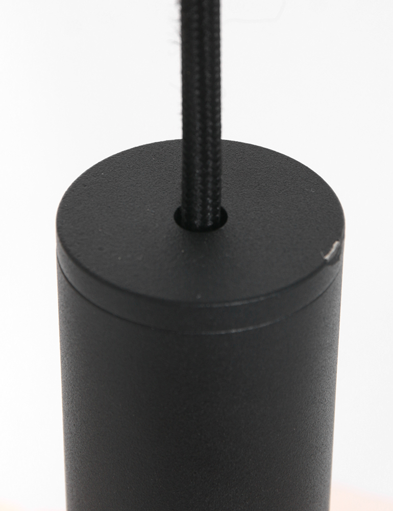 Suspension avec abat-jour en verre Steinhauer Verre Nervuré noir – Image 5