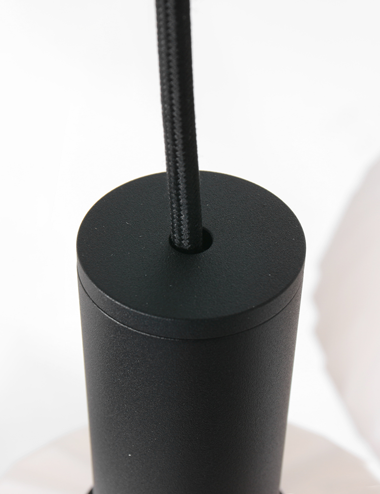 Lampe de table à manger origami verre à six lumières Steinhauer lointain nervuré noir – Image 12