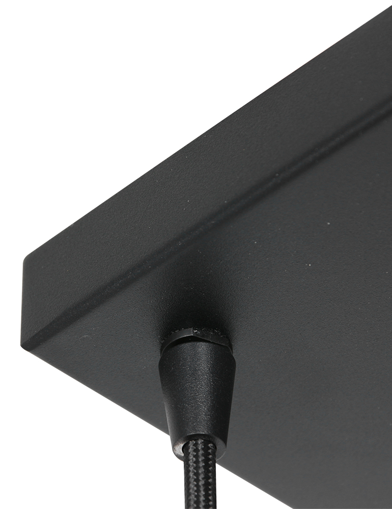 Lampe de table à manger origami verre à six lumières Steinhauer lointain nervuré noir – Image 13