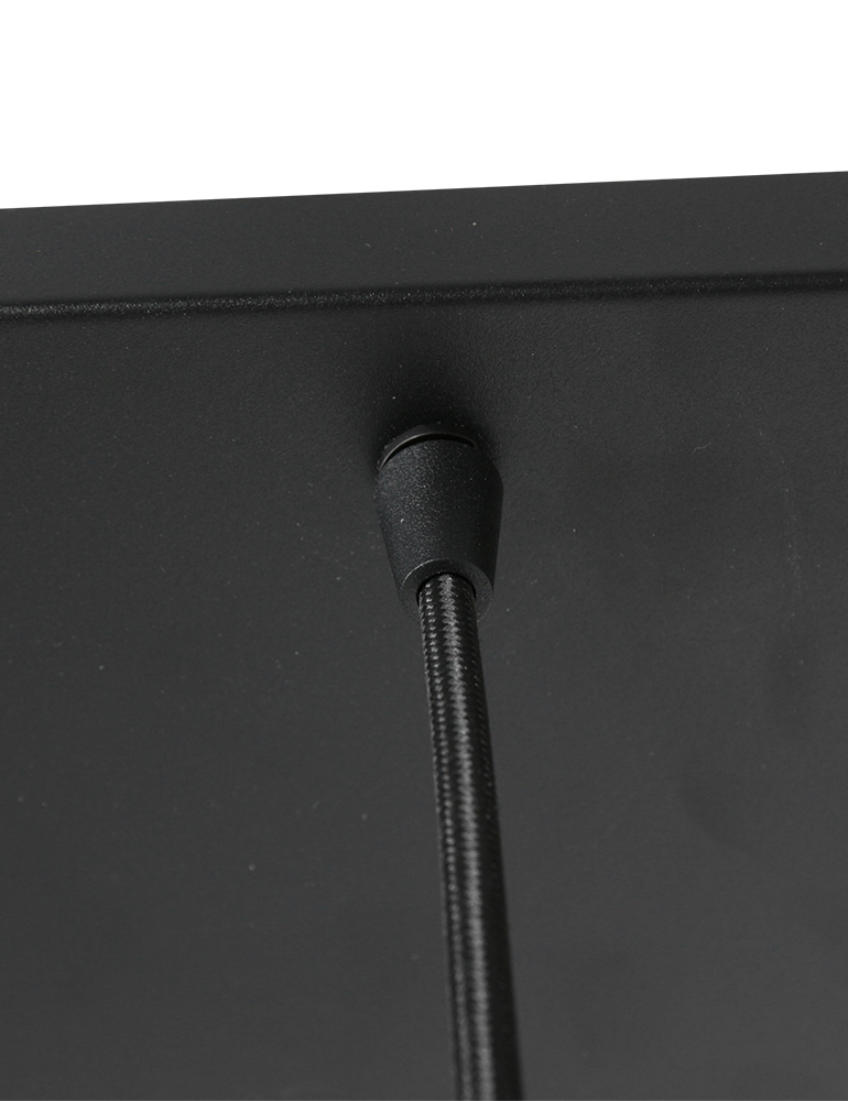 Lampe de table à manger origami verre à six lumières Steinhauer lointain nervuré noir – Image 14