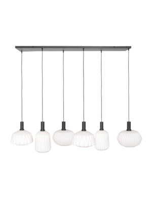 lampe-de-table-a-manger-origami-verre-a-six-lumieres-steinhauer-lointain-nervure-noir-3077zw