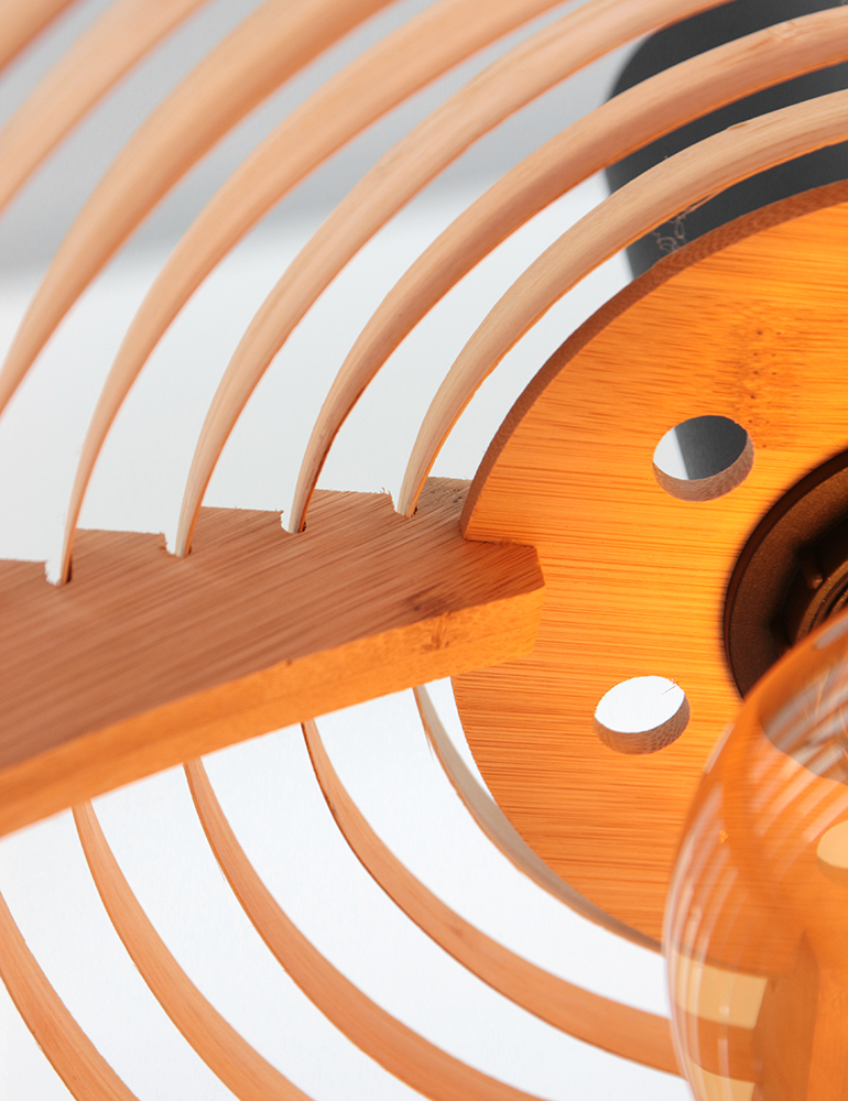 Suspension en bois de hêtre avec anneaux Steinhauer Veneer marron – Image 11