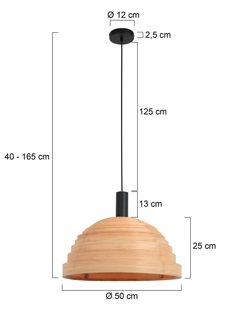 Suspension en bois de hêtre avec anneaux Steinhauer Veneer marron – Image 7