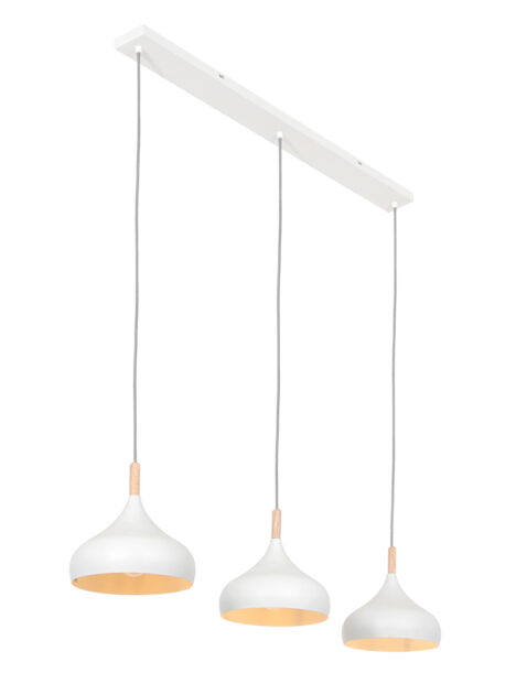 Lampe de table à manger scandinave à trois lumières blanc-3099W