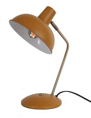Lampe de bureau Hood de Leitmotiv jaune ocre-10155GE