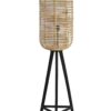 Lampadaire trépied avec abat-jour en bambou Light & Living Tabana noir-1952BE
