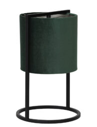 Lampe table cadre métal abat-jour vert-2898G
