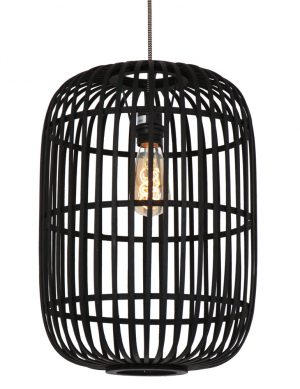 Suspendue cage bambou noir-3271ZW