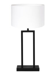 Lampe moderne abat-jour blanc noir-7091ZW