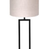 Lampe moderne abat-jour beige noir-7092ZW