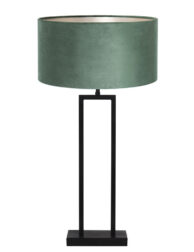 Lampe à poser abat-jour velours vert noir-7100ZW