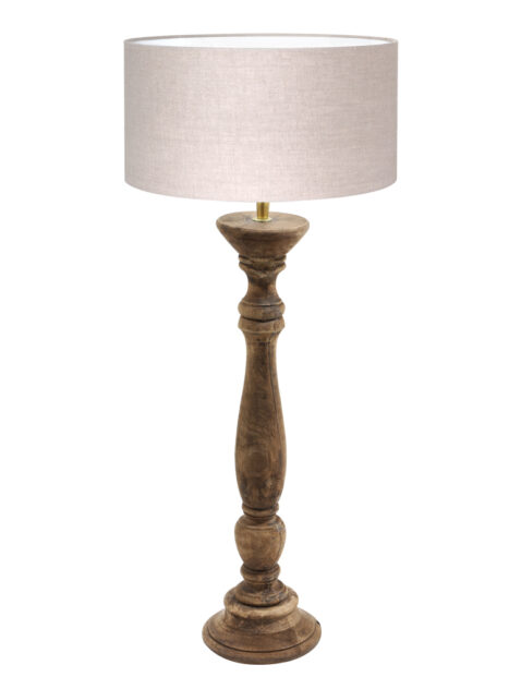 Lampe vintage abat-jour beige-8355BE