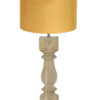 Lampe de table bois abat-jour ocre-8362BE