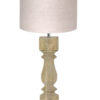 Lampe rustique bois abat-jour beige-8364BE