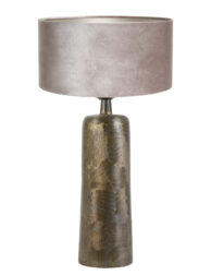 Lampe bronze abat-jour argenté-8366BR