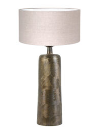 Lampe bronze abat-jour marron-8369BR