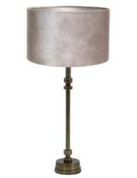 Pied de lampe classique abat-jour argenté-8388BR