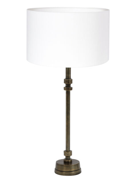 Lampe de table classique abat-jour blanc-8391BR