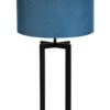 Lampe abat-jour velours bleu-8456ZW