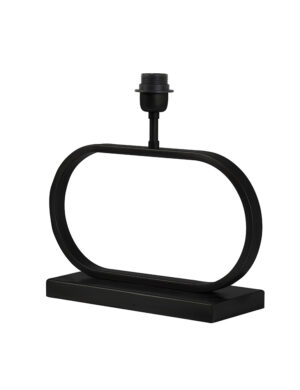 Pied de lampe ovale métal noir-3255ZW