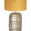 Lampe rotin abat-jour or ocre-7023B