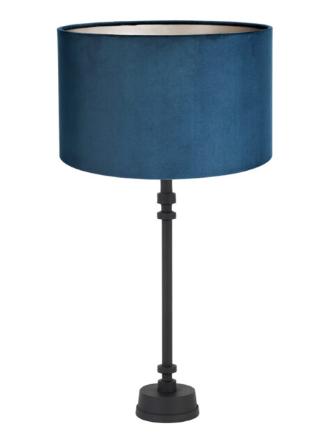Lampe de table abat-jour velours bleu roi-7043ZW